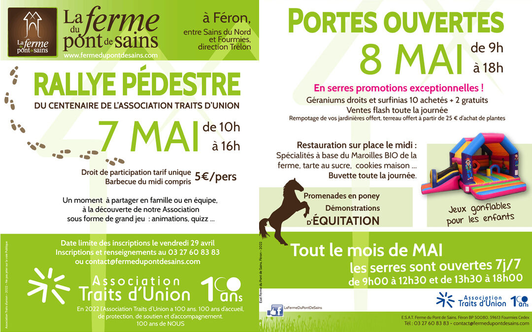 Rallye et portes ouvertes à la Ferme du Pont de Sains – 7-8 mai