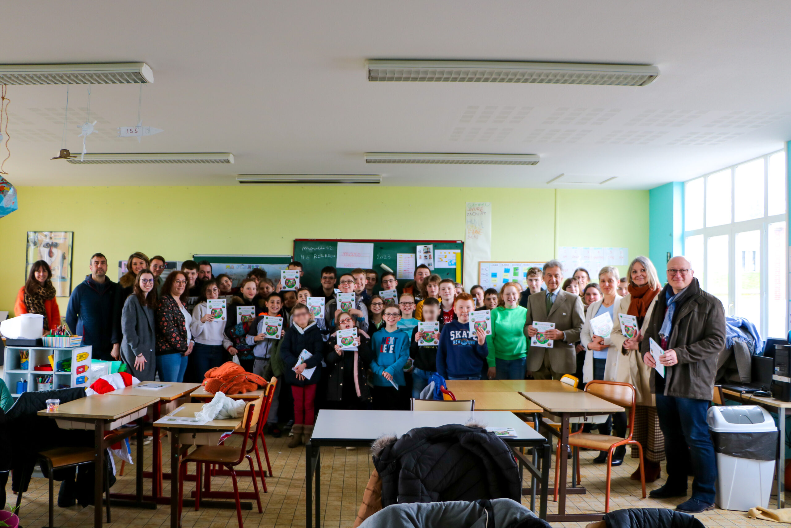 Sandrine Tetaert, directrice de l’école auprès de Bernard Collin, président de l’association