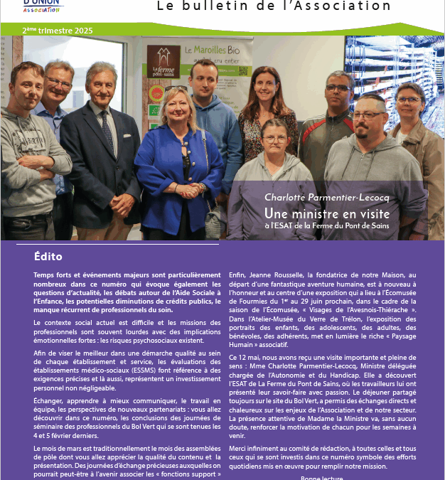Bulletin trait d&rsquo;union n°39 – 2ème trimestre 2025