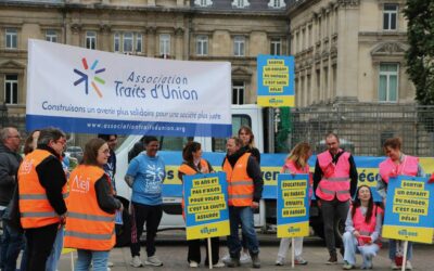 15 mai 2025 : L’Association Traits d’Union dans la rue pour les #400 000